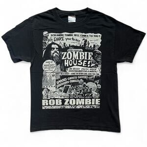 2010 Rob Zombie Spook Show Party Dbl Metal Band Tee T Shirt Horror Halloween